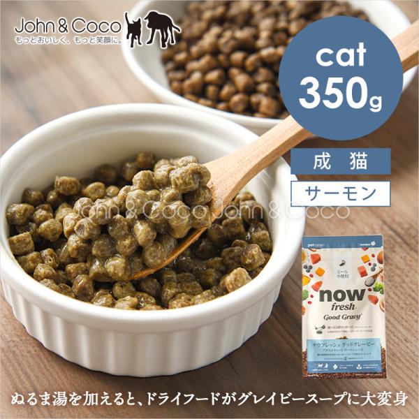 ナウ フレッシュ グッドグレービー アダルトキャット サーモンレシピ 350g 猫 キャットフード ドライフード グレインフリー nowfresh【公式販売店】