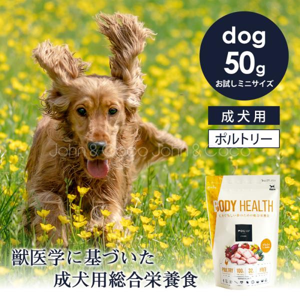 (ポチ) ボディヘルス 3種のポルトリー お試し ドッグフード ドライフード 総合栄養食 皮膚 被毛 グレインフリ