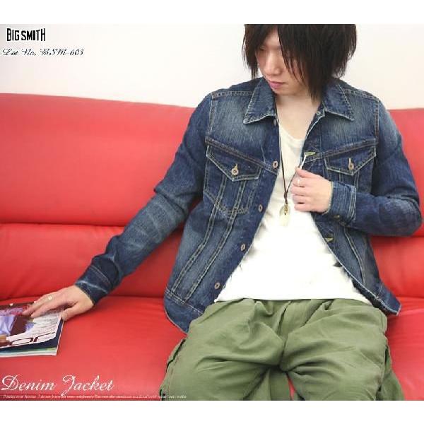 BIG SMITH ビッグスミス ユーズド加工デニムジャケットGジャン