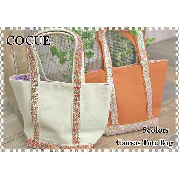 COCUE コキュ スパンコール ミニ トートバッグ シマー レディース 