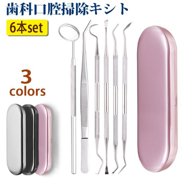 ★ご覧頂き有難うございます。● 6本セット 歯石や汚れを簡単チェック＆ケア！専用ケース付き! ! 【商品説明】※選べる3type収納ケース※手軽に 本格デンタルケアができます。※持ち運びにも便利な専用ケース付きです。※きっちり収まるので、安...