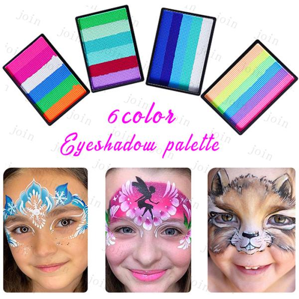 ★ご覧頂き有難うございます。■【商品説明】■ 6色 ボディペイント 顔ペイント 安全 無毒 簡単水洗 フェイスペイントです。■ハロウィンイベントやサッカーなどの応援の時に使えるフェイスペイントです。■【重さ】約45ｇ■【サイズ】6cm*4c...