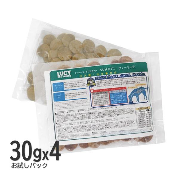 ルーシーペット 犬 ベジタリアン サンプル30g×4袋セット ドッグフード