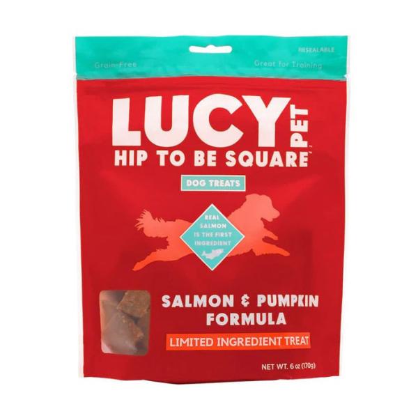 ルーシーペット Hip to Be Square サーモン＆パンプキン 170g ドッグトリーツ