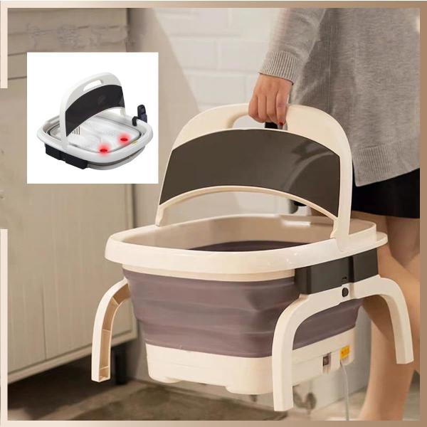 製品名称：折畳み式足湯 材質:環境に優しいPP+TPE 排水方式：手動排排水 容量：8L 本体重量：1.9KG 加熱方式：ヒーター 温度調節：35℃〜45℃ 加熱温度：45℃ 定格電力：500W 定格電圧：110V 定格周波数：50Hz 使...