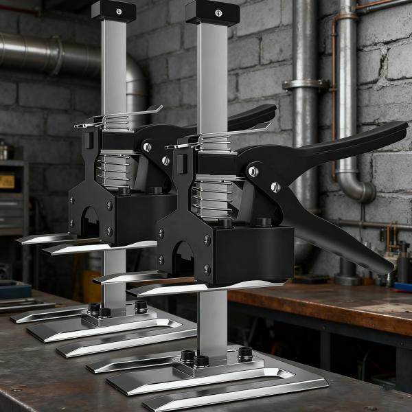 【多機能ジャックをアップグレード】。壁タイルの水平装置、ハンドルを押すことで簡単に高さを調整することができます。全鋼床超高品質力節約アームは、持ち上げ、押し、正確な締め付けと制御に使用されます。自由な高さ調整、正確な位置決め、速い持ち上げ ...