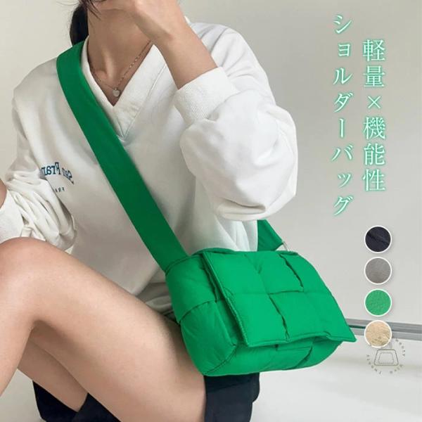 キルティングショルダーバッグ　ノベルティ 秋セール3980→3680円○ショルダーバッグ レディース 斜め掛け 軽量