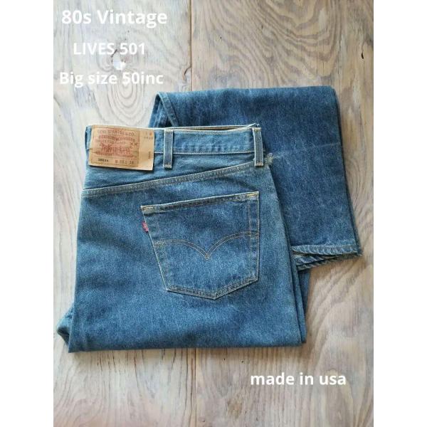 80s Vintage LIVES 501 Super Big size 50inc  made i...