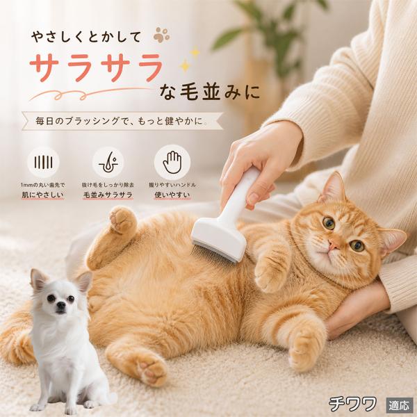 チワワ犬種 チワワ 抜け毛ブラシ 犬 猫 抜け毛取り 抜け毛除去 ペット ブラシ 長毛 短毛 グルーミング