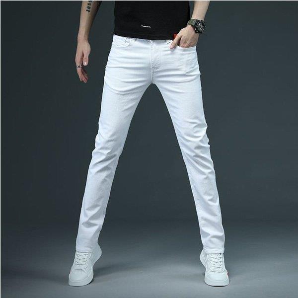 デニムパンツ ジーンズ メンズ ストレッチ ビジネス ホワイト 白 ズボン 爽やか 春 夏 ボトムズ スリム スキニーデニム 長ズボン Zs0427 Jp324 ジョリベビーショップ 通販 Yahoo ショッピング