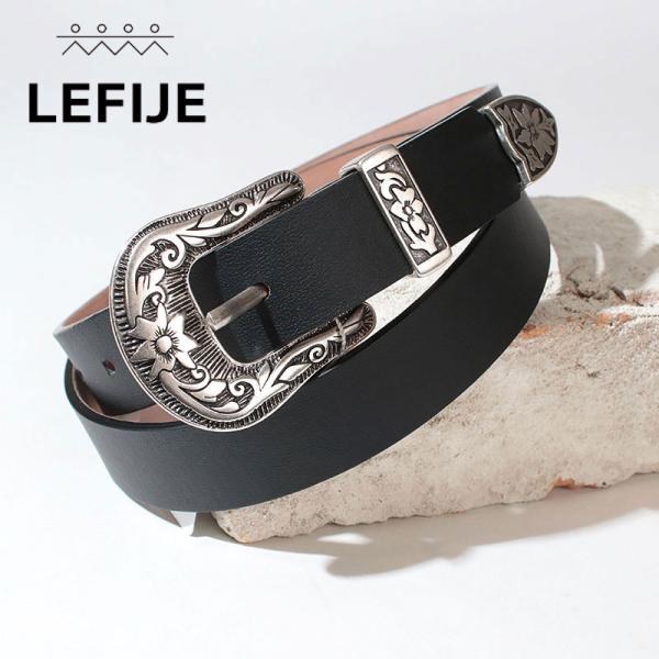 LEFIJE（レフィエ） ベルト レディース シルバーバックル LEFIJE M4252