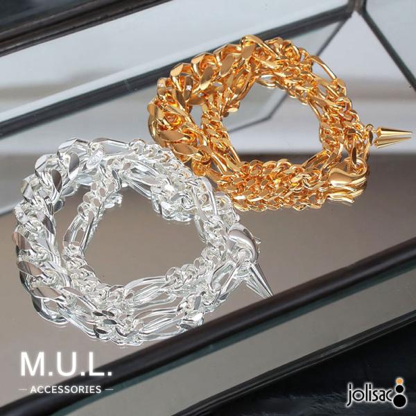 ブレスレット M.U.L. エムユーエル ダイヤモンドダブルCDチェーン MULA