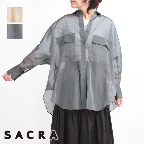 SACRA（サクラ） シャツ シルクコットン 125116071 日本製 正規品