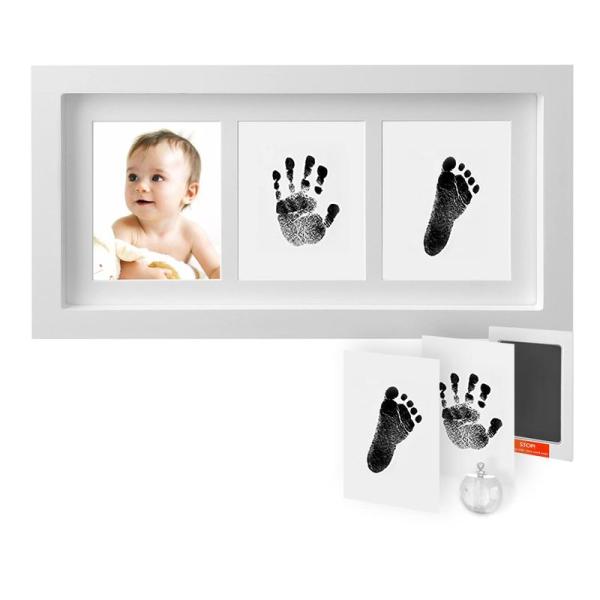 生まれたばかりの赤ちゃんの手形とfootprintのフォトフレーム赤ちゃんのインクの手と視のキット-白い  :20221120042422-00776:ジョナヤマ名古屋1号店 通販 