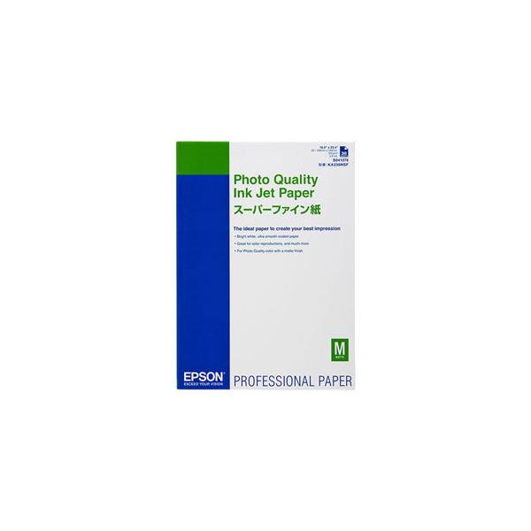 在庫状況：お取り寄せ/お届け：約2週間/薄口のマット紙で、ビジネスの本格的な写真入り企画書から、プレゼンの資料、セール案内用のチラシなど様々な用途でお使いいただいているエプソンベストセラー用紙です。/[KA230NSF]