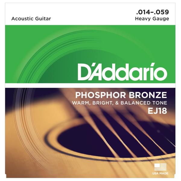 他サイト： ダダリオ アコースティックギター弦(Heavy .014-.059) D'Addario PHOSPHOR BRONZE EJ18 返品種別Aの商品画像