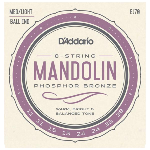 在庫状況：お取り寄せ/お届け：約2週間/◆世界のトップ・マンドリン・ プレイヤー達に愛用されています◆Phosphor Bronze Mandolin Strings Ball End Medium/Light◆.011 /.015 /.0...