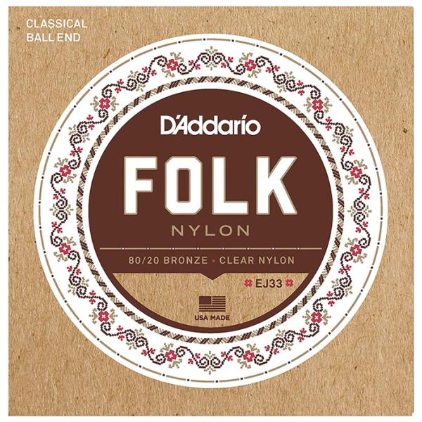 他サイト： ダダリオ クラシックギター弦(80/ 20 Bronze Wrap Nylon Core Clear Nylon Trebles ball end) D'Addario FOLK NYLON EJ33 返品種別Aの商品画像