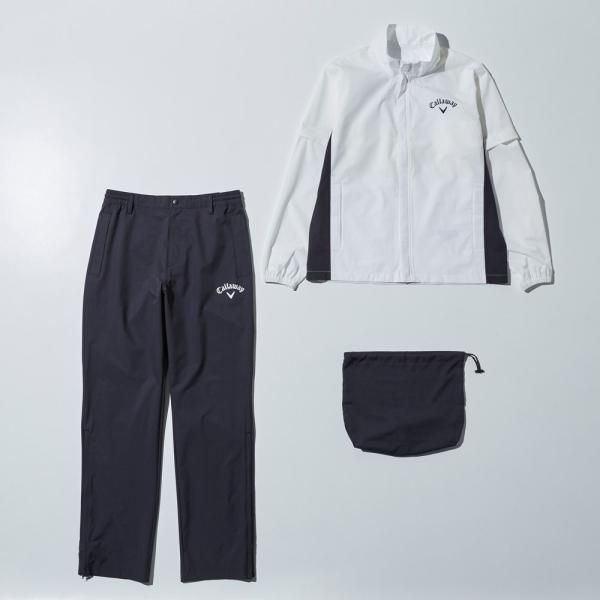 ⑤【新品未使用】Callaway キャロウェイ ゴルフウェア レインウェア Callaway（キャロウェイ） メンズ レインウェアセット(ホワイト