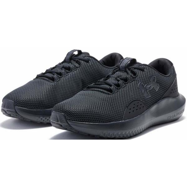 アンダーアーマー メンズ ランニングシューズ UAチャージド サージ4 エクストラワイド(Black/ Black/ Black・サイズ：26.5cm)  返品種別A