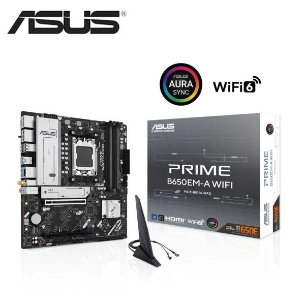 ASUS｜エイスース ASUS PRIME Socket AM5 AMD B650 MicroATX WiFi+Bluetoothモジュール付属 マザーボード Joshin web限定モデル PRIME B650EM-A WIFI 返品種別B