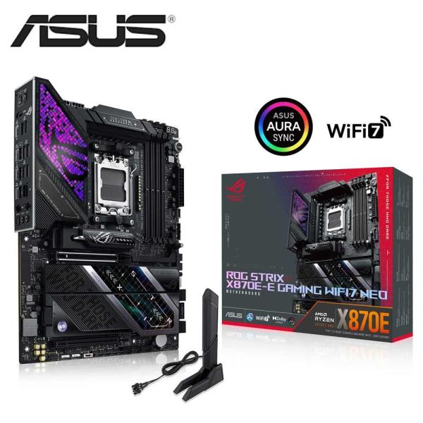 ASUS｜エイスース ASUS ROG STRIX X870E-E GAMING WIFI 7 NEO マザーボード Socket AM5 AMD X870 ATX WiFi+Bluetoothモジュール付属 ROGSTRIXX870E-E 返品種別B