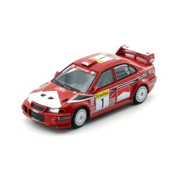 在庫状況：お取り寄せ/2026年01月 発売/※画像はイメージです。実際の商品とは異なる場合がございます。BM CREATIONS 1/64 三菱ランサーエボリューションVI 1999年モンテカルロラリー優勝 #1 です。ドライバー：T.マキネン