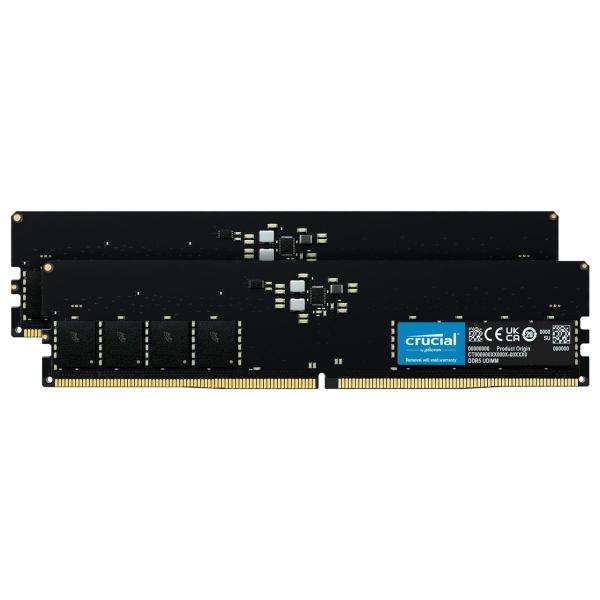 Crucial(クルーシャル) PC5-38400 (DDR5-4800)288pin DDR5 UDIMM 16GB(8GB×2枚) CT2K8G48C40U5 返品種別B