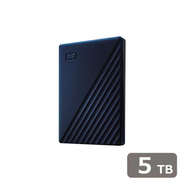 Western Digital｜ウエスタンデジタル USB-C＆USB-A両対応 Mac用ポータブルハードディスク 5TB WDBA2F0050BBL-JESE 返品種別B