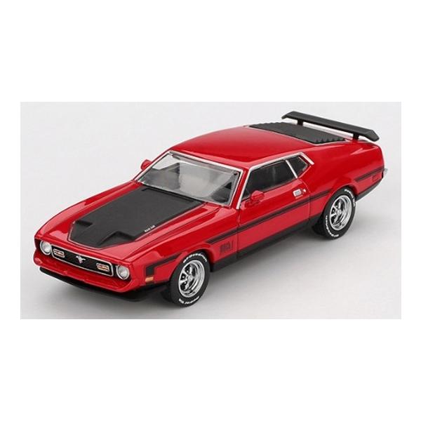 在庫状況：お取り寄せ/お届け：約2週間/2025年12月 発売/※画像はイメージです。実際の商品とは異なる場合がございます。MINI−GT　1/64 フォード マスタング マッハ1 1971 レースレッド(左ハンドル) です。