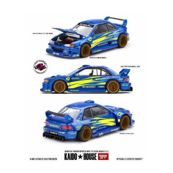 MINI-GT 1/ 64 スバル インプレッサ WRX STI KAIDO WORKS V1(右ハンドル)(KHMG318)ミニカー 返品種別B