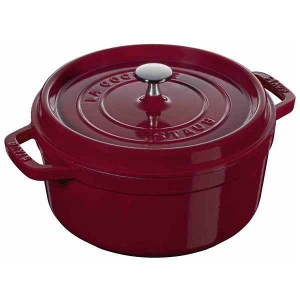 Staub（ストウブ） (IH対応) 鋳物ホーロー鍋 22cm (ボルドー) STAUB