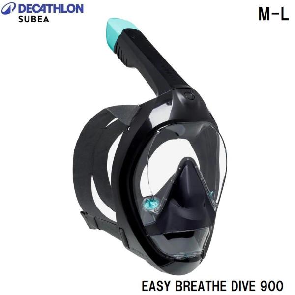 DECATHLON(デカトロン) シュノーケリング・ダイビングマスク EASY BREATHE DIVE 900 耳抜き用ソフトノーズ M-L  返品種別B