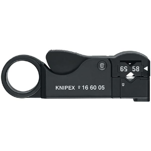 クニペックス 同軸ケーブルストリッパー RG58/ RG59/ RG62 105mm (台紙付き) KNIPEX 16 60 05 返品種別B