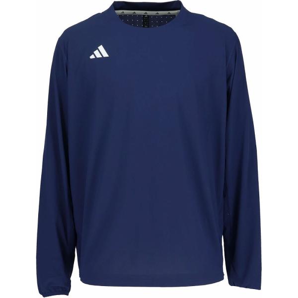 8BS1 adidas ロゴプリント長袖Tシャツ　トレーニングウェア古着 adidas（アディダス） アディゼロ ダグアウト トレーニング 長袖T