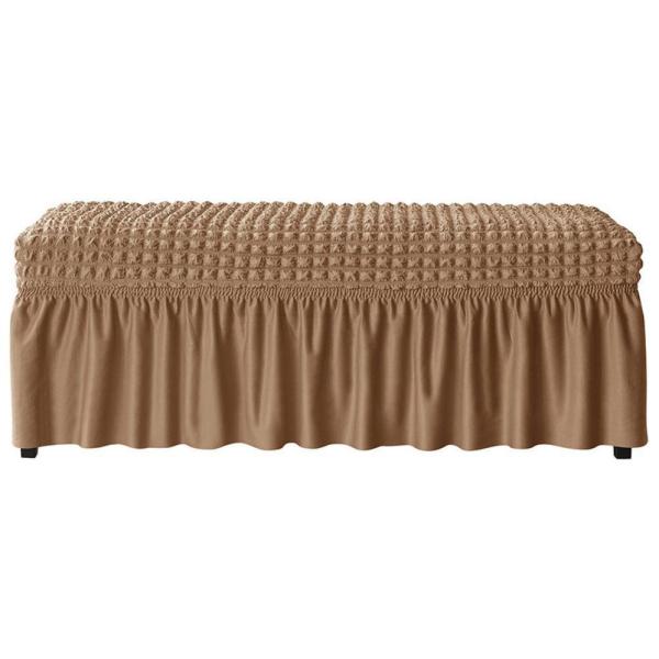 在庫状況：お取り寄せ/お届け：約2週間/※こちらの販売ページはMサイズ、ライトブラウンとなります◆今お使いのベンチにフィット!◆ぐーんと伸びて、パッと着せ替え◆ぽこぽこワッフル素材が可愛い/[PMYBCOVER011B2B]