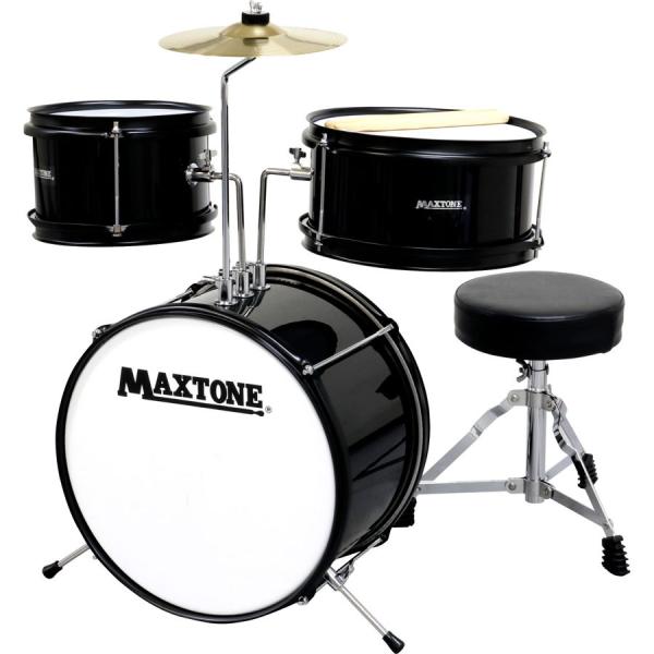 マックストーン ジュニアドラムセット(ブラック) Maxtone MX-60-BLK 返品種別A