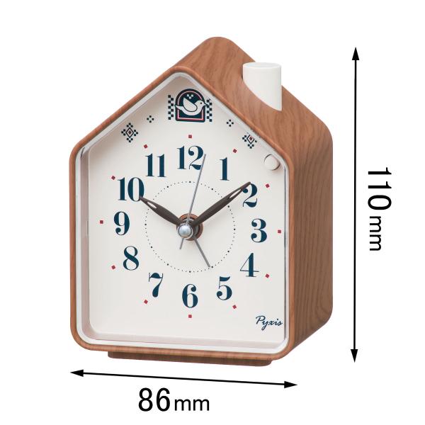 在庫状況：在庫あり/※時計に組み込まれている電池は動作確認用のモニター用電池です。◆心地よい鳥のさえずりで快適なお目ざめ　木目調でインテリアになじみます◆サイズ：110×86×63mm(H×W×D)◆(鳥の鳴き声)(電子音)の切替式アラーム...