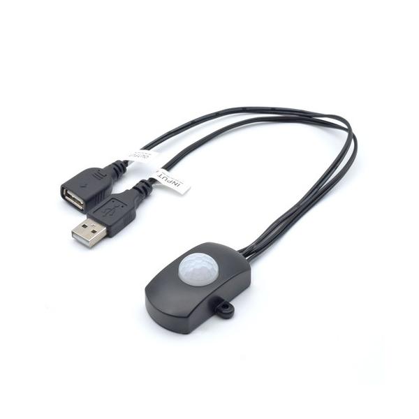 【ポスト投函便 送料無料】日本トラストテクノロジー USB人感センサー ブラック JTT USENS-BK 動作検知してUSB機器を動作させる後付けタイプの人感センサー