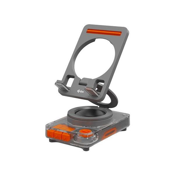 在庫状況：お取り寄せ/2025年12月 発売/◆あければスマホスタンド用スピーカーに、閉じればポータブルスピーカーに変形!◆リチウム充電池内蔵・LEDライト搭載◆Bluetoothバージョン：5.3◆連続使用時間目安：約3.5時間(音量約7...