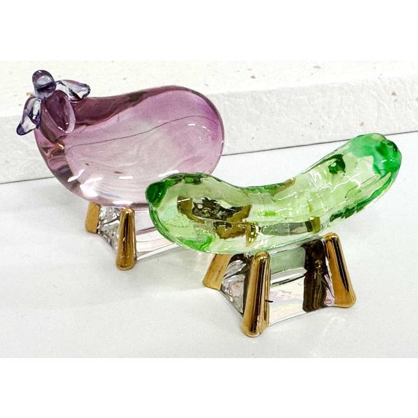 在庫状況：在庫僅少/◆暑い夏を涼しく演出するガラス細工の盆飾りセットです。◆ガラスの透明感が暑い夏を涼しく演出してくれます。◆インテリアに馴染むデザインでおしゃれにお迎えしてくれます。/[0570001リユウコドウ]