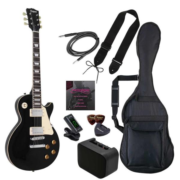 フォトジェニック エレキギター(ブラック)ライトセット レスポールタイプ PHOTOGENIC LP-260/ BK ライトセツト 返品種別A