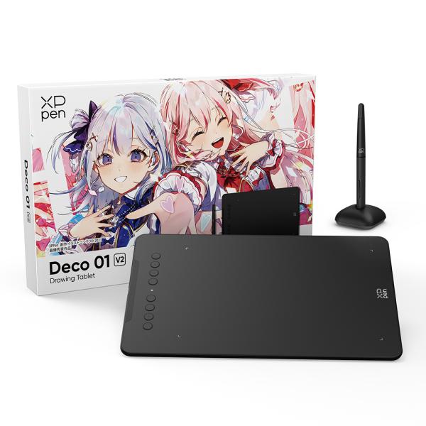 Deco 01 V2 2023年イラストコンテスト最優秀賞パッケージデザイン 10x6.25インチ 有線 ペンタブレット（製品保証18か月）