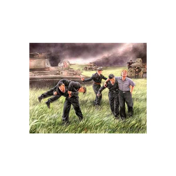 マスターボックス 1/ 35 独・戦車兵5体1943年7月クルスク戦線離脱(MB35036)未塗装組立フィギュア 返品種別B