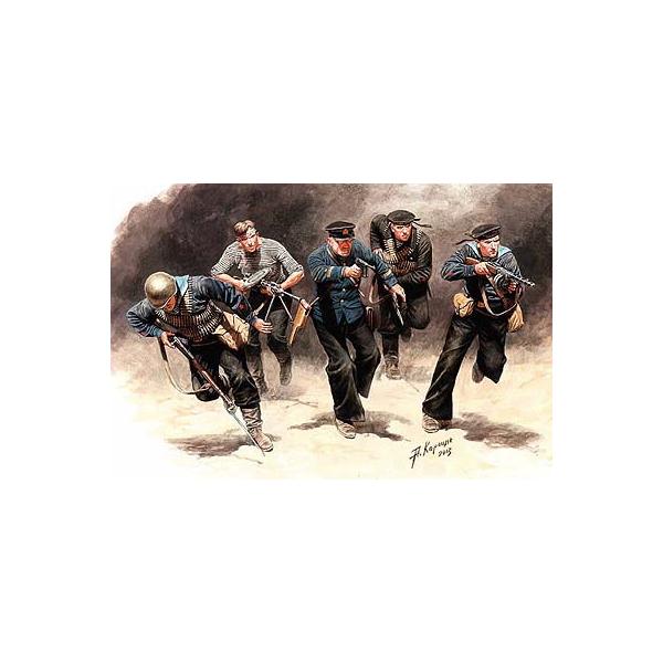 在庫状況：お取り寄せ/お届け：1〜2ヶ月/※画像はイメージです。実際の商品とは異なる場合がございます。マスターボックス 1/35 露・ソ連陸戦隊5体攻撃シーン1941-42東部戦線シリーズNo.3です。