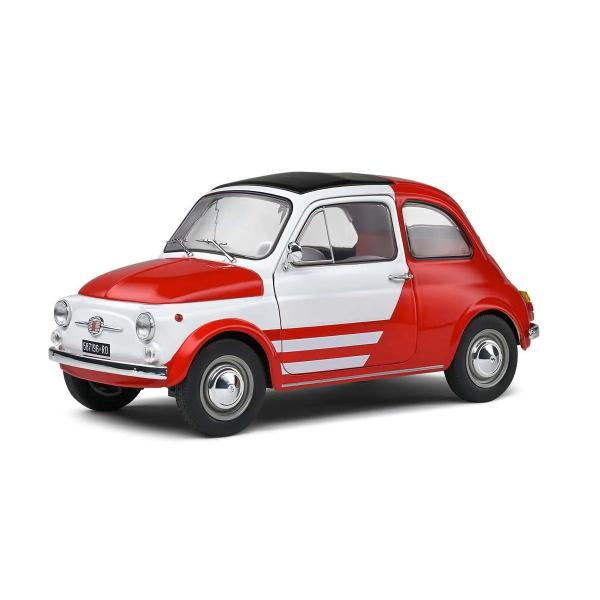 ソリド 1/ 18 フィアット 500 TURBINA TRIBUTE 1965 (ホワイト/ レッド)(S1801408)ミニカー 返品種別B