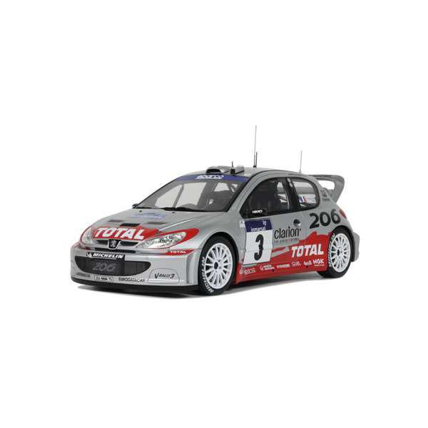 オートアート プジョー 206 WRC 1/18 ラリー カタルーニャ　② オートアート プジョー 206 WRC 1/18 ラリー カタルーニャ 2001