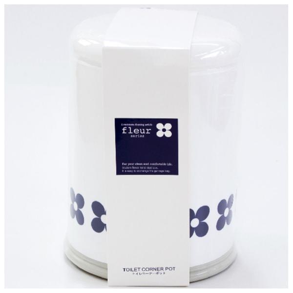 在庫状況：お取り寄せ/お届け：約2週間/◆北欧風花柄デザインをモチーフにしたつるんとまるっこいフォルムのサニタリーポット。◆使わないときも見せておきたいトイレ空間の必需品です。◆ふたを開けると両端にボタンがついています。/[オカ3032903]