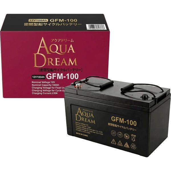 AQUA DREAM サイクルサービス 業務用バッテリー GFM シリーズ 制御弁式(VRLA)鉛蓄電池 定格容量(5時間率)：100Ah(他商品との同時購入不可)GFM100 返品種別A
