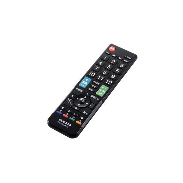 他サイト： エレコム 12メーカー対応マルチテレビリモコン(Mサイズ) ELECOM ERC-TV01MBK-MU 返品種別Aの商品画像